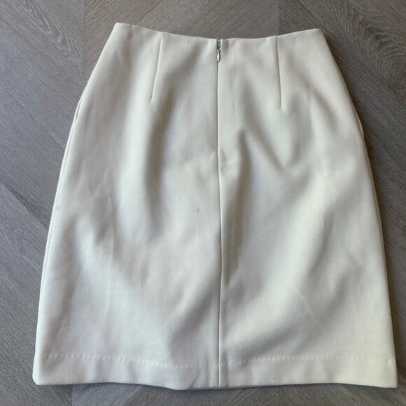 Madewell Ivory Cream Modern Line Corridor Skirt Tulip Pleated Textured 2 XS - Picture 4 of 10